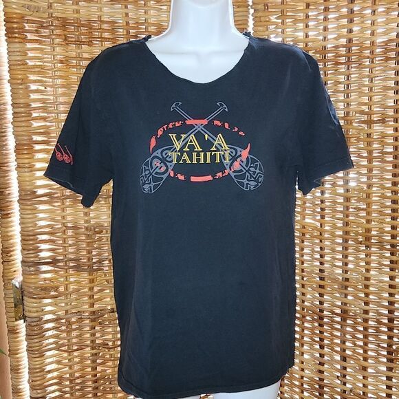 Va'a Tahiti Outrigger Paddling T-shirt M - Picture 1 of 7